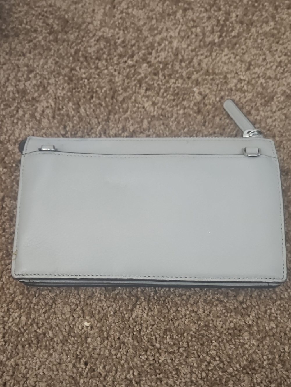 kate spade gray leather crossbody wallet with detachable strap - Picture 2 of 6